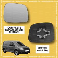 Right side for VW Caddy 04-19 up to 19reg heated wing door mirror glass