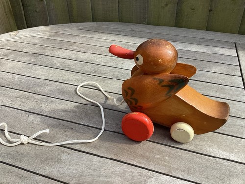 Vintage wooden pull - vintage, toy