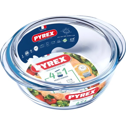 Pyrex round glass - 2.1l,