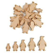 Penguin MDF Craft Shapes Wooden Blanks Animal Sea Fish Decoration Embellishments