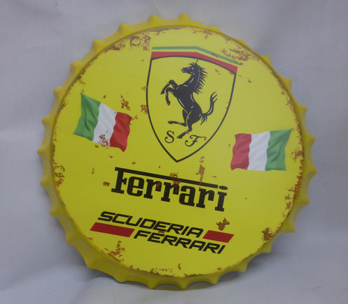 Ferrari sign bottle top - sign,
