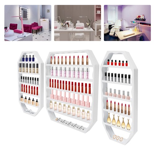 White nail polish display - 3x,
