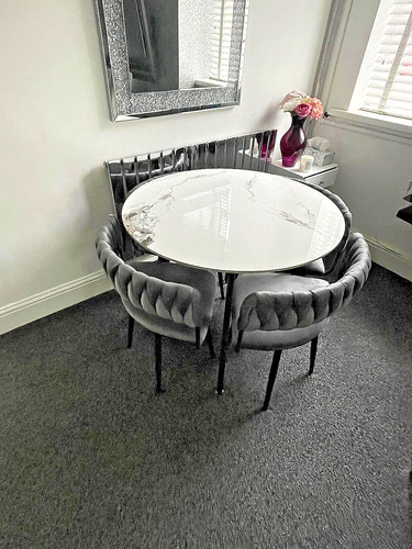 Dinner table and chairs - , marble