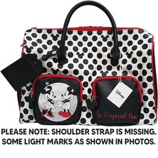 Disney Primark Mickey Minnie Mouse Holdall Overnight Bag Weekend Dots MARKED