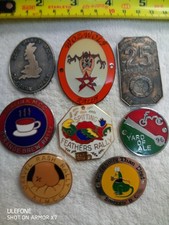 8 Vintage Enamel Motorcycle