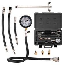 9 PCS Compression Tester Kit Petrol Engine Cylinder Gauge Tool Set Automotive