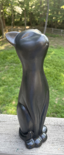 Large ceramic black cat - ceramic,