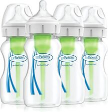 Dr Brown's Options+ Anti-Colic Baby Bottles, Four Pack, 270 ml Bottles