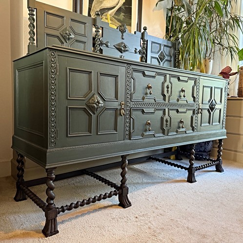 Refinished jacobean sideboard - refinished,