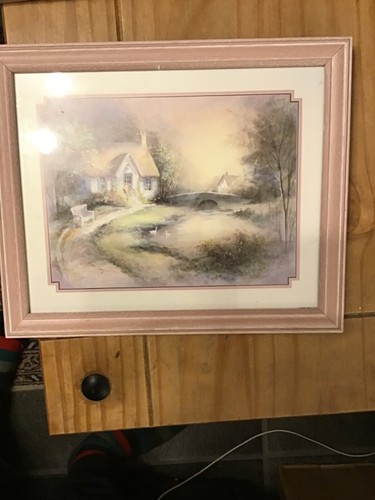 Vintage oak framed print by - a,