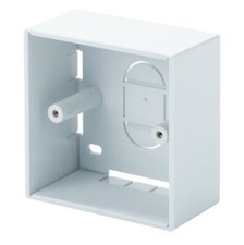 45mm DEEP WHITE Single Gang BACKBOX ABS Wall Mount Pattress Back Box - 1 GANG