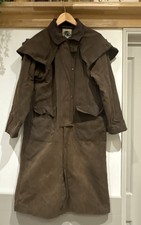 Sydney Oilskin Clothing Co Waxed Duster Coat Equestrian Western Size Small