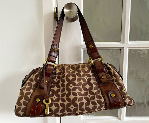 Fossil brown beige geometric - fossil, brown/beige