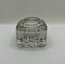 Vintage Heavy Clear Glass Art