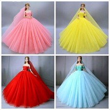 Wedding Dress for 11.5"Barbie Dolls Clothes Accessories Princess Evening Dresses