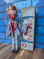 Pelham Puppet King  - SM Brown Box RARE 1950's Vintage Marionette