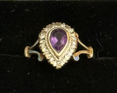 Vintage 9ct gold amethyst and - 9ct,