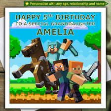 MINECRAFT BIRTHDAY CARD