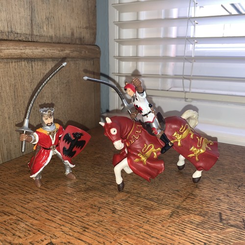 Papo medieval horse red - medieval, with