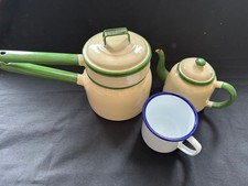 Enamel double saucepan