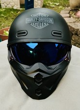 Harley Davidson Gargoyle 3 In 1 Full Face Black Helmet/Blue Visor/OEM Bag/XL