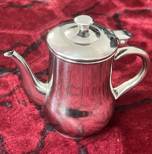 Stainless steel tea pot - steel, silver