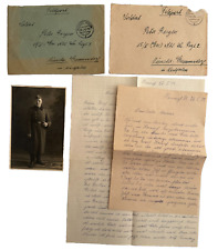 WW2 GERMAN WEHRMACHT SOLDIER PHOTO X TWO LETTERS & ENVELOPES