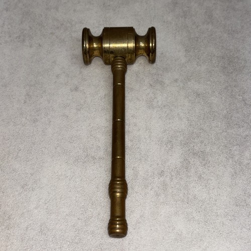 Vintage brass auctioneer gavel - vintage,