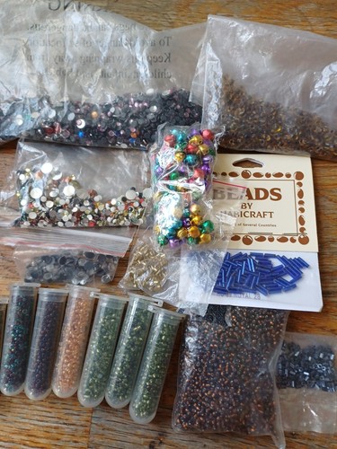 Job lot seed beads - beads,, iron