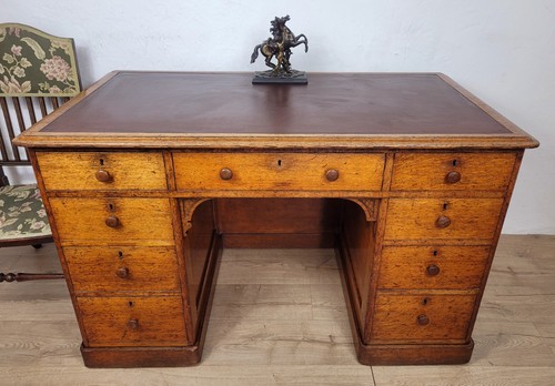 Victorian writing desk oak - victorian,