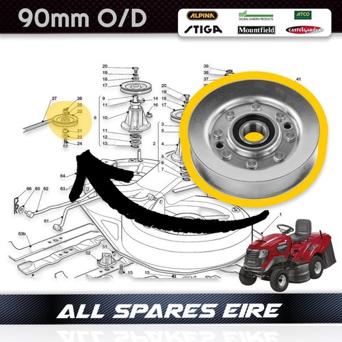 Deck idler pulley for - idler,