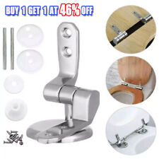 2Pcs Stainless Steel Toilet Seat Hinges Spare Replacement with Mounting Fittings