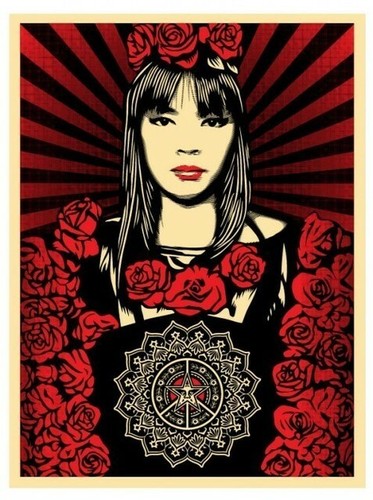 Obey rose girl screen - screen, by