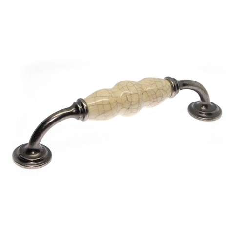Cream crackle ceramic - /, pewter