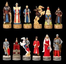 Chess Figures Set - Russians Vs.Mongols Historical Schlachten Chess