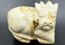 Intercultural deer Statute Collectibles Rare Stone Cow Sculpture Central Asia