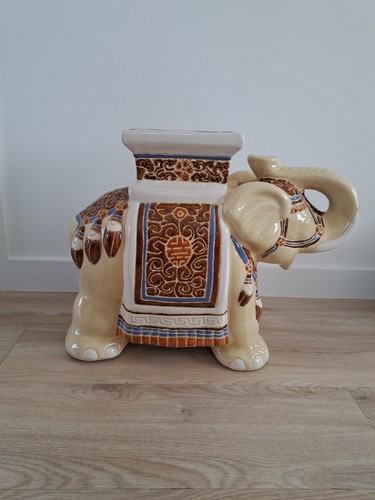 Large vintage ceramic elephant - large,