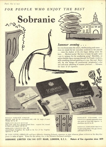 Original 1959 advert sobranie - original,