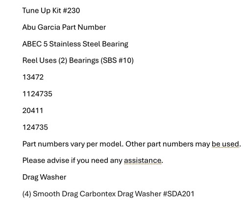Kit 230 abu garcia - 6500, ct