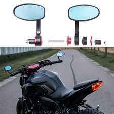 For Yamaha MT-07 MT-09 MT-03 MT125 7/8" 22mm Bar End Mirrors Anti-Glare Rearview