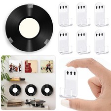 6-36Pcs Clear Vinyl Self Adhesive Album Record Holder Display Shelf Wall Mount