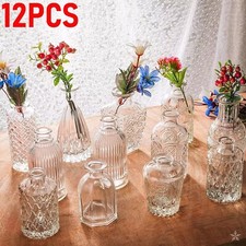 12pcs Clear Glass Milk Flower