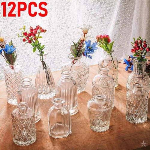 12pcs clear glass milk flower - 12pcs,