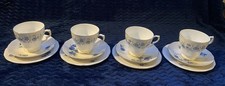 4 X MISMATCHED TRIOS, COLCLOUGH BRAGANZA CUPS, GAINSBOROUGH SAUCER / SIDE PLATES