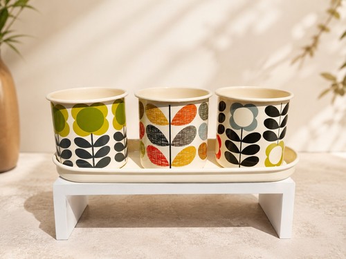 Orla kiely style set - 70's, 3