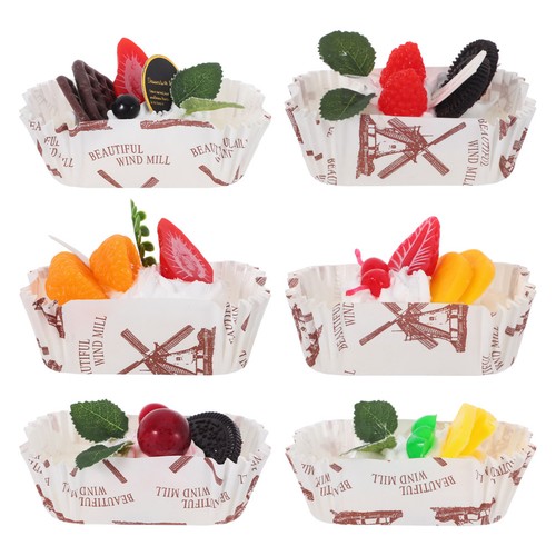6pcs faux cupcake decor - decor, pu