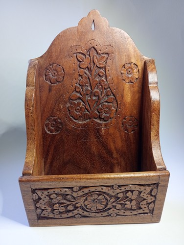 Vintage indian carved - carved, wooden