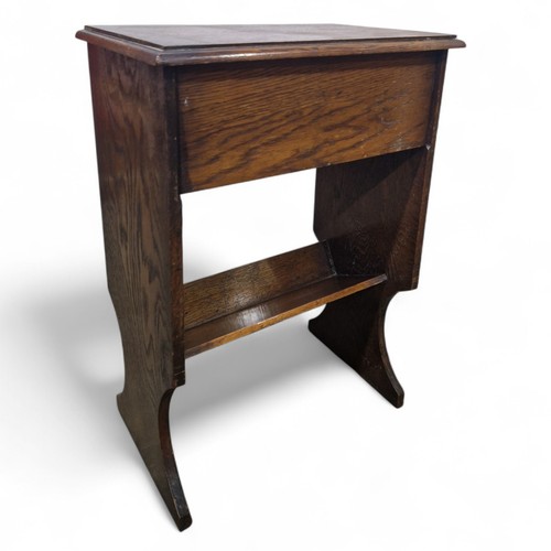 Edwardian sewing table oak - edwardian,