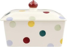 Emma Bridgewater Handmade in UK Small 1/2 Pound Butter Dish - POLKA DOTS