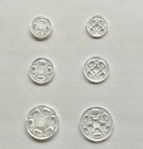 Plastic sew snap fasteners - plastic, sew-on